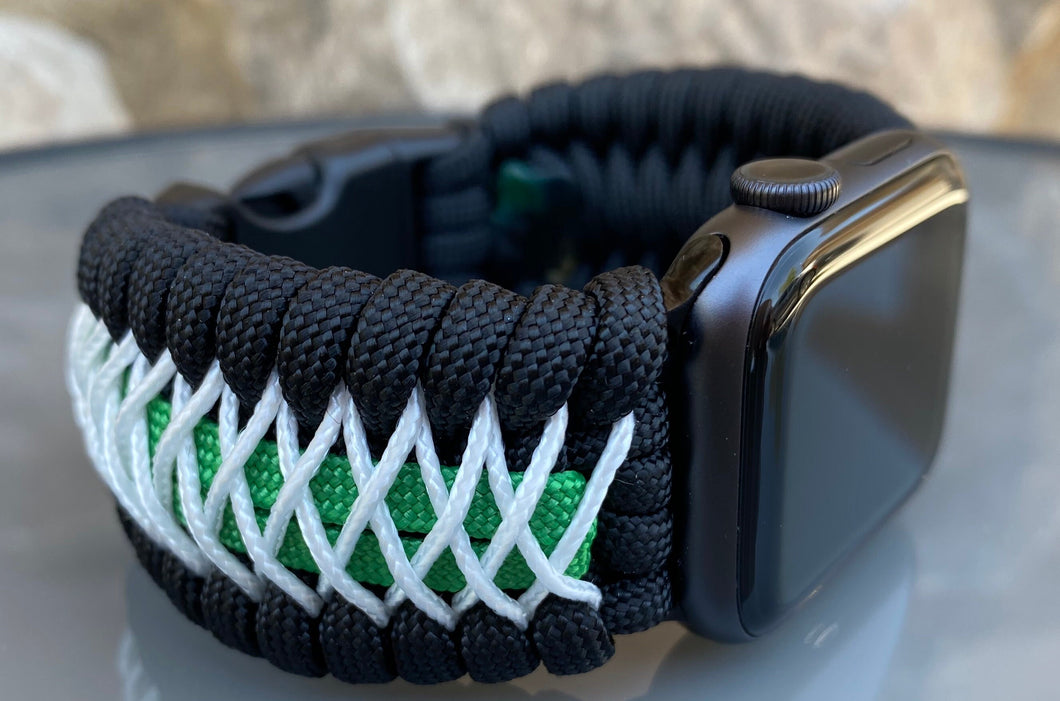 Paracord Watch Band compatible with Apple Watch  Series 1, 2, 3, 4, 5, 6 & SE (watch not included)