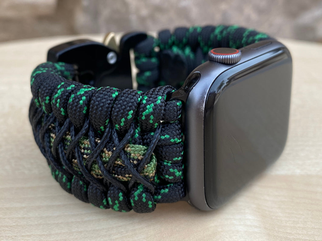 Paracord Watch Band compatible with Apple Watch  Series 1, 2, 3, 4, 5, 6, 7 & SE (watch not included)