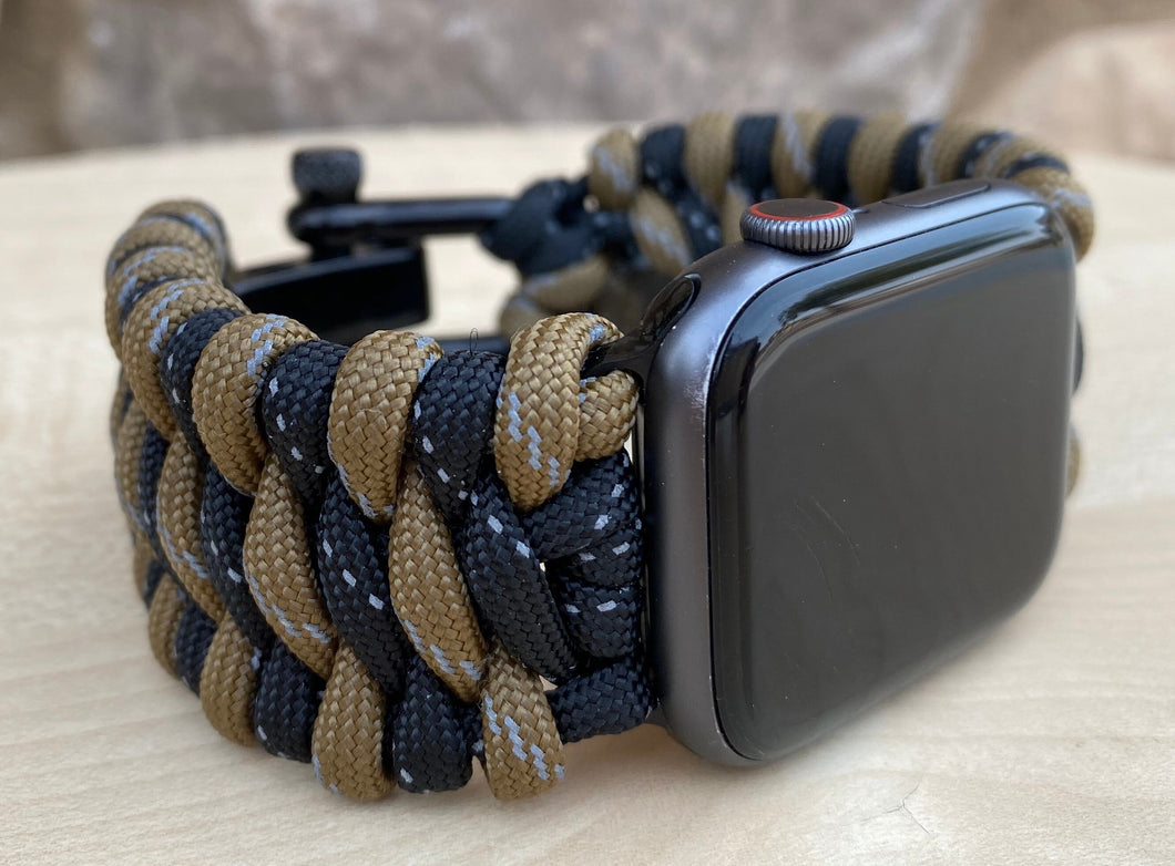 Paracord Watch Band compatible with Apple Watch  Series 1, 2, 3, 4, 5, 6, 7, 8, 9, Ultra, Ultra 2 & SE (watch not included)