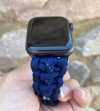 Cargar imagen en el visor de la galería, Paracord Watch Band compatible with Apple Watch  Series 1, 2, 3, 4, 5, 6, 7, 8, 9, Ultra, Ultra 2 &amp; SE (watch not included)
