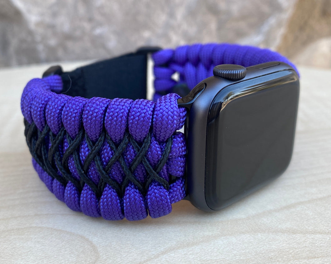 Paracord Watch Band for Apple Watch Series 1, 2, 3, 4, 5, 6, 7, 8, Ultra, and SE (watch not included)