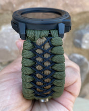 Cargar imagen en el visor de la galería, Paracord Watchband compatible with Garmin Approach, D2, Descent, Enduro, Epix (Gen 2), Fenix, Forerunner 935/955, Instinct, MARQ, Tactix, Quatix (watch not included).
