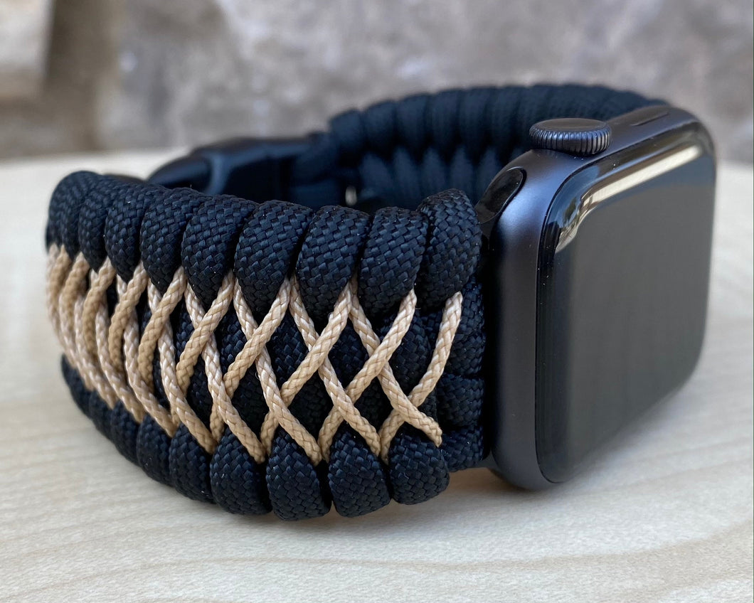 Paracord Watch Band compatible with Apple Watch  Series 1, 2, 3, 4, 5, 6, 7, 8, 9, Ultra, Ultra 2 & SE (watch not included)