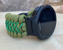 Cargar imagen en el visor de la galería, Garmin Forerunner 230, 235, 245, 630, 645, 735XT, Paracord watch band, 550 paracord watch band, Garmin watch strap
