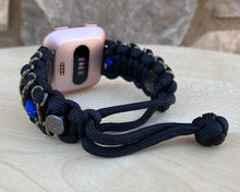 Cargar imagen en el visor de la galería, Paracord Watch Band compatible with Fitbit Versa 1, Versa Lite, Versa 2, Versa 3, Versa 4, Sense, Sense 2 (watch not included).
