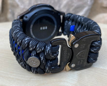 Cargar imagen en el visor de la galería, Samsung Galaxy Watch Band, Galaxy 42mm, Galaxy 46mm, Gear S3 Frontier, Gear S3 Classic, Gear Sport, 550 Paracord Watch Band.
