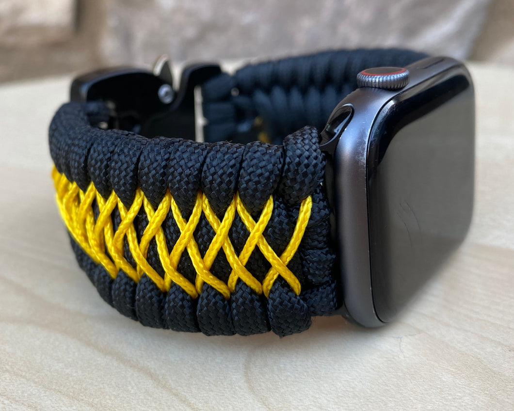 Paracord Watch Band compatible with Apple Watch  Series 1, 2, 3, 4, 5, 6 & SE (watch not included)