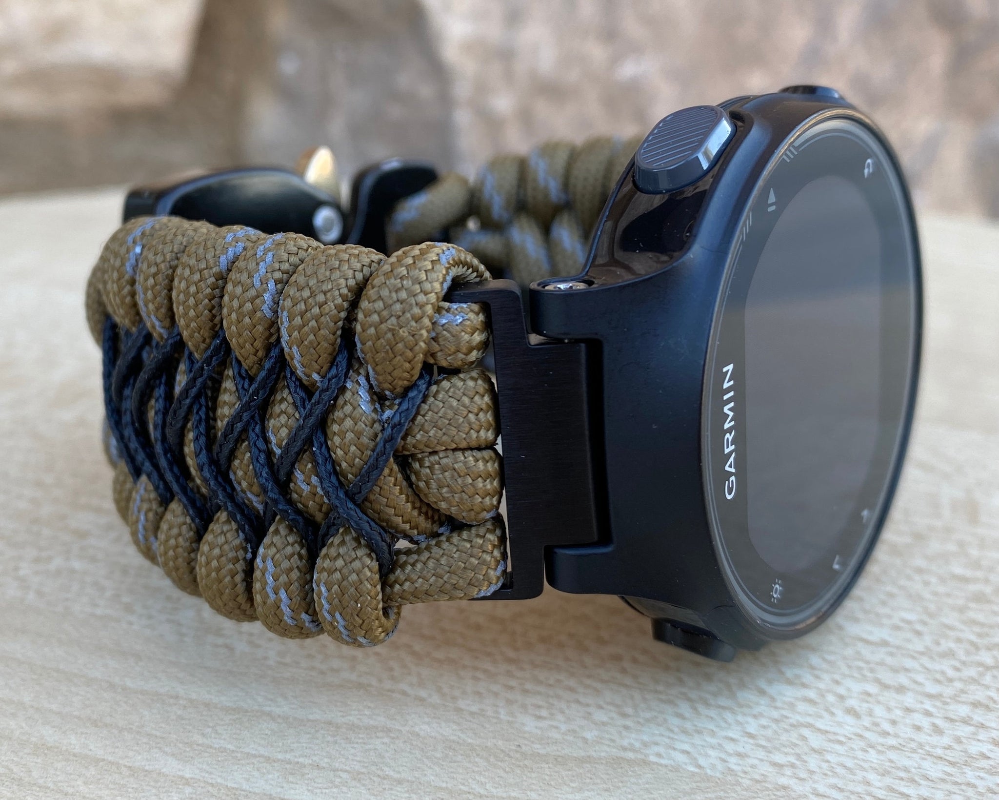 Paracord Watch Band for Garmin Forerunner 230, 235, 245, online 630, 645, 735XT (watch not included)