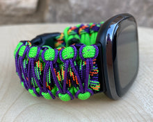 Load image into Gallery viewer, Paracord Watch Band compatible with Fitbit Versa 1, Versa Lite, Versa 2, Versa 3, Versa 4, Sense, Sense 2 (watch not included).
