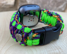 Load image into Gallery viewer, Paracord Watch Band compatible with Fitbit Versa 1, Versa Lite, Versa 2, Versa 3, Versa 4, Sense, Sense 2 (watch not included).
