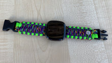 Load image into Gallery viewer, Paracord Watch Band compatible with Fitbit Versa 1, Versa Lite, Versa 2, Versa 3, Versa 4, Sense, Sense 2 (watch not included).
