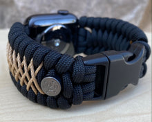 Charger l&#39;image dans la galerie, Paracord Watch Band compatible with Apple Watch  Series 1, 2, 3, 4, 5, 6, 7, 8, 9, Ultra, Ultra 2 &amp; SE (watch not included)
