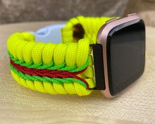 Load image into Gallery viewer, Paracord Watch Band compatible with Fitbit Versa 1, Versa Lite, Versa 2, Versa 3, Versa 4, Sense, Sense 2 (watch not included).
