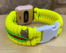 Load image into Gallery viewer, Paracord Watch Band compatible with Fitbit Versa 1, Versa Lite, Versa 2, Versa 3, Versa 4, Sense, Sense 2 (watch not included).
