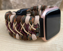 Load image into Gallery viewer, Paracord Watch Band compatible with Fitbit Versa 1, Versa Lite, Versa 2, Versa 3, Versa 4, Sense, Sense 2 (watch not included).
