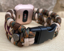 Load image into Gallery viewer, Paracord Watch Band compatible with Fitbit Versa 1, Versa Lite, Versa 2, Versa 3, Versa 4, Sense, Sense 2 (watch not included).
