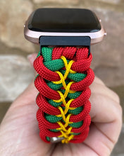 Load image into Gallery viewer, Paracord Watch Band compatible with Fitbit Versa 1, Versa Lite, Versa 2, Versa 3, Versa 4, Sense, Sense 2 (watch not included).
