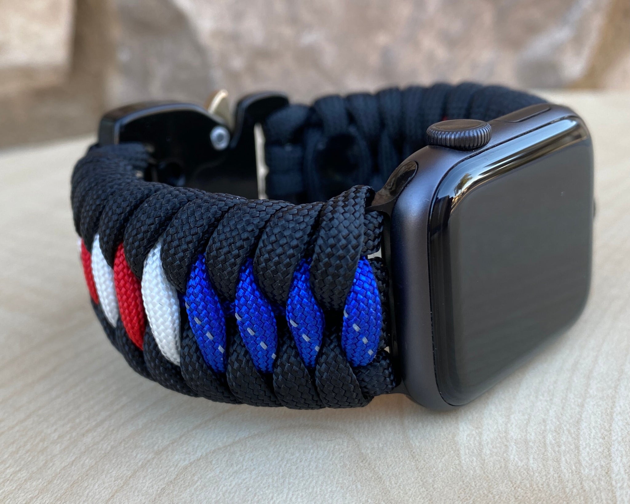 Blue line apple watch band best sale