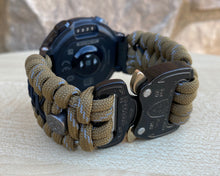 Cargar imagen en el visor de la galería, Garmin Forerunner 230, 235, 245, 630, 645, 735XT, Paracord watch band, 550 paracord watch band, Garmin watch strap
