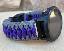 Cargar imagen en el visor de la galería, Garmin Forerunner 230, 235, 245, 630, 645, 735XT, Paracord watch band, 550 paracord watch band, Garmin watch strap
