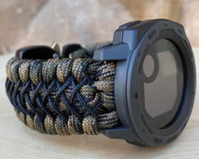 Charger l&#39;image dans la galerie, Paracord Watchband compatible with Garmin Approach, D2, Descent, Enduro, Epix (Gen 2), Fenix, Forerunner 935/955, Instinct, MARQ, Tactix, Quatix (watch not included).
