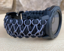 Charger l&#39;image dans la galerie, Paracord Watchband compatible with Garmin Approach, D2, Descent, Enduro, Epix (Gen 2), Fenix, Forerunner 935/955, Instinct, MARQ, Tactix, Quatix (watch not included).
