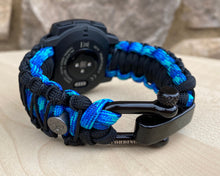 Charger l&#39;image dans la galerie, Paracord Watchband compatible with Garmin Approach, D2, Descent, Enduro, Epix (Gen 2), Fenix, Forerunner 935/955, Instinct, MARQ, Tactix, Quatix (watch not included).
