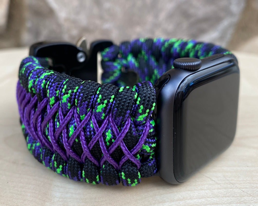 Paracord Watch Band compatible with Apple Watch  Series 1, 2, 3, 4, 5, 6 & SE (watch not included)