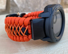 Charger l&#39;image dans la galerie, Paracord Watchband compatible with Garmin Approach, D2, Descent, Enduro, Epix (Gen 2), Fenix, Forerunner 935/955, Instinct, MARQ, Tactix, Quatix (watch not included).
