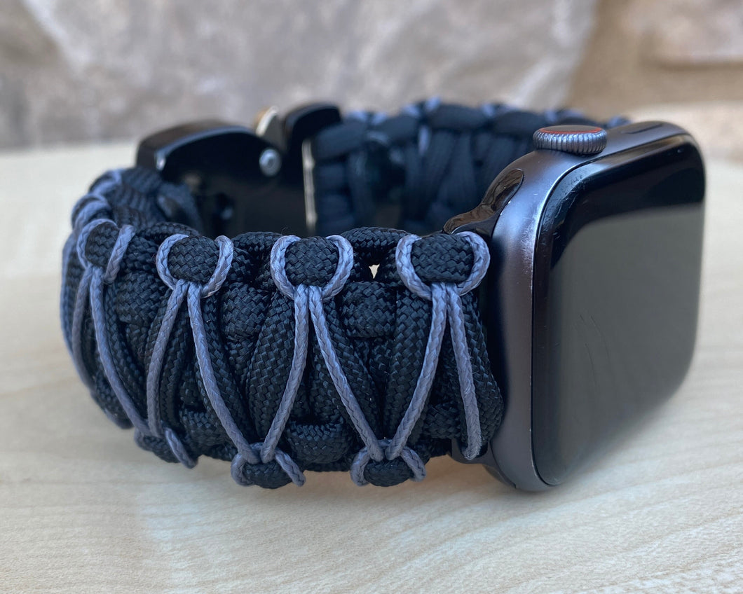 Paracord Watch Band compatible with Apple Watch  Series 1, 2, 3, 4, 5, 6, 7 & SE (watch not included)