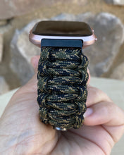 Load image into Gallery viewer, Paracord Watch Band compatible with Fitbit Versa 1, Versa Lite, Versa 2, Versa 3, Versa 4, Sense, Sense 2 (watch not included).
