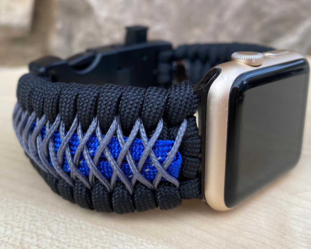 Paracord Watch Band compatible with Apple Watch  Series 1, 2, 3, 4, 5, 6, 7, 8, Ultra & SE (watch not included)