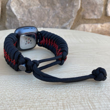 Load image into Gallery viewer, Paracord Watch Band compatible with Fitbit Versa 1, Versa Lite, Versa 2, Versa 3, Versa 4, Sense, Sense 2 (watch not included).
