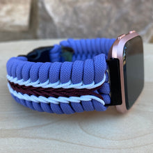 Load image into Gallery viewer, Paracord Watch Band compatible with Fitbit Versa 1, Versa Lite, Versa 2, Versa 3, Versa 4, Sense, Sense 2 (watch not included).
