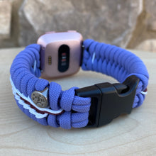 Load image into Gallery viewer, Paracord Watch Band compatible with Fitbit Versa 1, Versa Lite, Versa 2, Versa 3, Versa 4, Sense, Sense 2 (watch not included).
