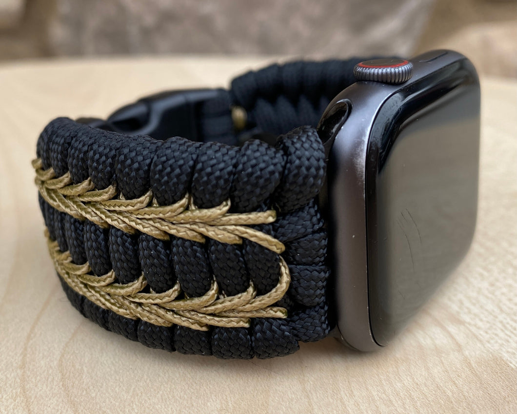 Paracord Watch Band compatible with Apple Watch  Series 1, 2, 3, 4, 5, 6, 7, 8, 9, Ultra, Ultra 2 & SE (watch not included)