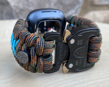 Load image into Gallery viewer, Paracord Watch Band compatible with Fitbit Versa 1, Versa Lite, Versa 2, Versa 3, Versa 4, Sense, Sense 2 (watch not included).
