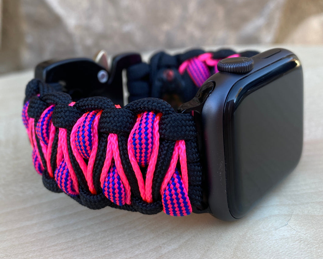 Paracord Watch Band compatible with Apple Watch  Series 1, 2, 3, 4, 5, 6, 7 & SE (watch not included)