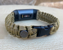 Cargar imagen en el visor de la galería, Paracord Watch Band compatible with Fitbit Charge 2, Charge 3, Charge 4 &amp; Charge 5 (Watch not included)
