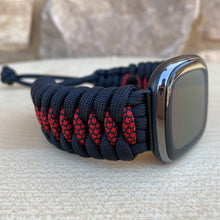 Load image into Gallery viewer, Paracord Watch Band compatible with Fitbit Versa 1, Versa Lite, Versa 2, Versa 3, Versa 4, Sense, Sense 2 (watch not included).
