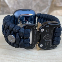 Load image into Gallery viewer, Paracord Watch Band compatible with Fitbit Versa 1, Versa Lite, Versa 2, Versa 3, Versa 4, Sense, Sense 2 (watch not included).
