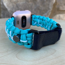 Load image into Gallery viewer, Paracord Watch Band compatible with Fitbit Versa 1, Versa Lite, Versa 2, Versa 3, Versa 4, Sense, Sense 2 (watch not included).
