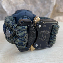 Charger l&#39;image dans la galerie, Paracord Watchband compatible with Garmin Approach, D2, Descent, Enduro, Epix (Gen 2), Fenix, Forerunner 935/955, Instinct, MARQ, Tactix, Quatix (watch not included).
