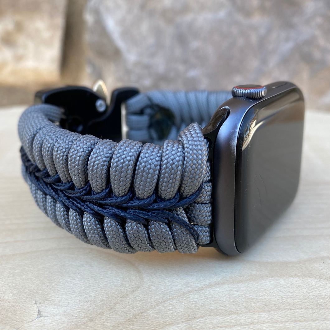 Paracord Watch Band compatible with Apple Watch  Series 1, 2, 3, 4, 5, 6, 7, 8, 9, Ultra, Ultra 2 & SE (watch not included)