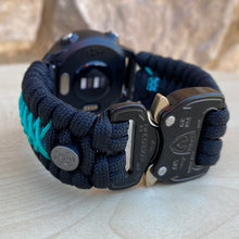 Cargar imagen en el visor de la galería, Garmin Forerunner 230, 235, 245, 630, 645, 735XT, Paracord watch band, 550 paracord watch band, Garmin watch strap
